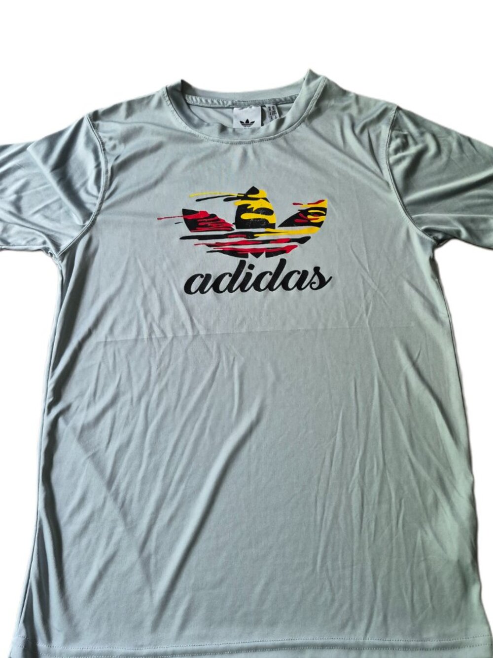 Adidas Originals Men's Gray Graphic T-Shirt Size M Trefoil Sneaker Logo